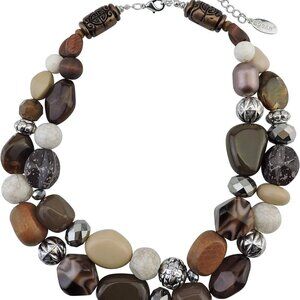 Chunky Necklaces for Women Trendy, 2 Layer Statement Necklace Fashion Collar Nec